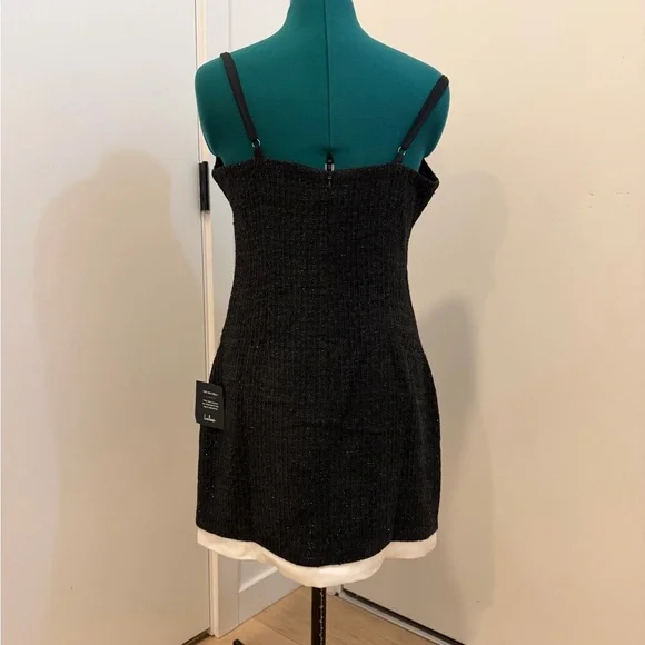 Lulus Easily Posh Black Tweed Lurex Sleeveless Bodycon Mini Dress - Picture 9 of 9